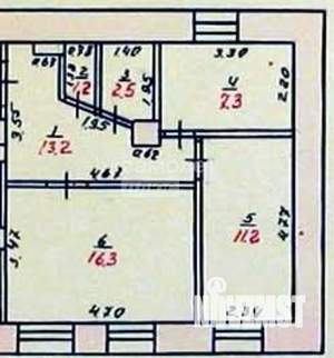 2-к квартира, вторичка, 52м2, 3/3 этаж