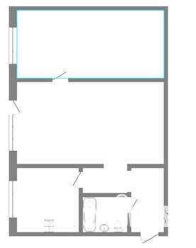 2-к квартира, вторичка, 44м2, 1/5 этаж