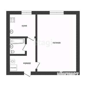 1-к квартира, вторичка, 29м2, 3/9 этаж