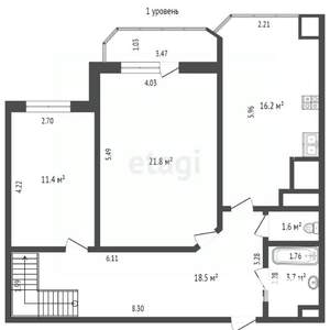 4-к квартира, вторичка, 138м2, 7/7 этаж