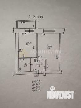 1-к квартира, вторичка, 40м2, 1/10 этаж