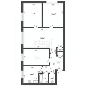 3-к квартира, вторичка, 60м2, 2/5 этаж