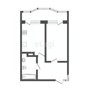 1-к квартира, вторичка, 45м2, 3/14 этаж