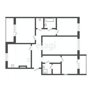 4-к квартира, вторичка, 103м2, 4/4 этаж