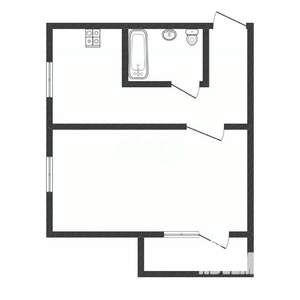 1-к квартира, вторичка, 32м2, 3/5 этаж