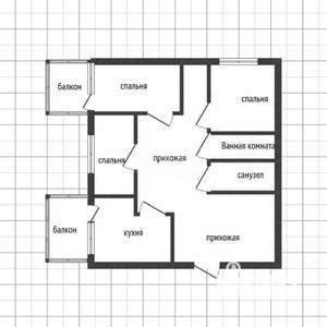 3-к квартира, вторичка, 78м2, 9/10 этаж