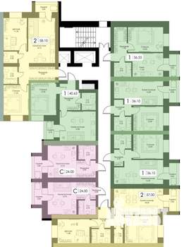 Студия квартира, вторичка, 24м2, 6/10 этаж