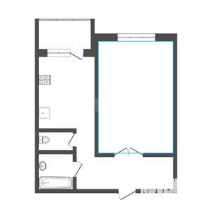 1-к квартира, вторичка, 36м2, 2/10 этаж