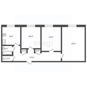 3-к квартира, вторичка, 69м2, 8/9 этаж