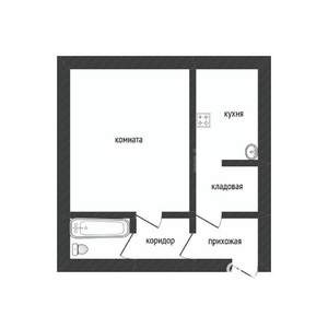 1-к квартира, вторичка, 30м2, 2/4 этаж