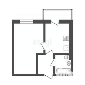 1-к квартира, вторичка, 32м2, 2/10 этаж