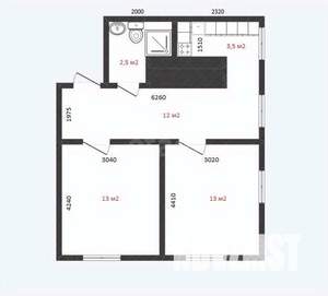 2-к квартира, вторичка, 47м2, 3/4 этаж
