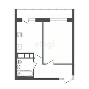 Студия квартира, вторичка, 35м2, 5/5 этаж