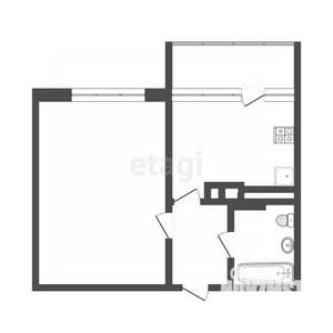 1-к квартира, вторичка, 40м2, 8/10 этаж