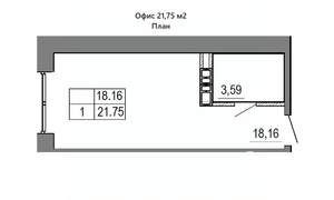 Студия квартира, вторичка, 23м2, 3/16 этаж