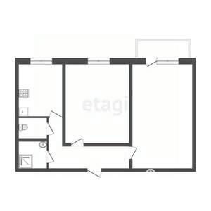 2-к квартира, вторичка, 54м2, 6/9 этаж
