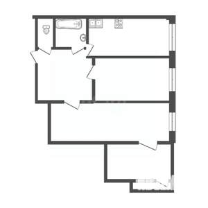 3-к квартира, вторичка, 73м2, 3/11 этаж