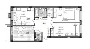 3-к квартира, строящийся дом, 91м2, 11/16 этаж