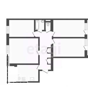 4-к квартира, вторичка, 74м2, 3/9 этаж