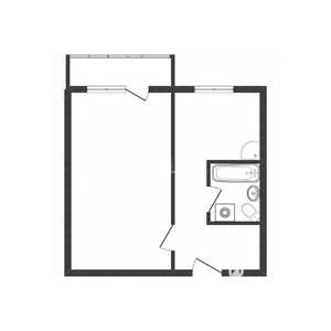 1-к квартира, вторичка, 30м2, 4/5 этаж