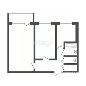 2-к квартира, вторичка, 45м2, 4/5 этаж