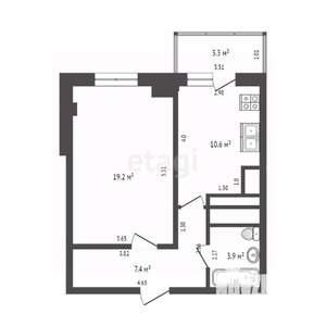 1-к квартира, вторичка, 41м2, 7/10 этаж