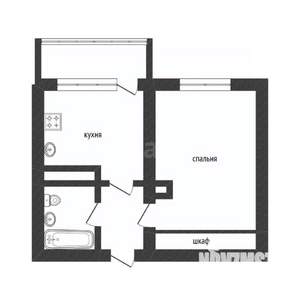 1-к квартира, вторичка, 34м2, 3/3 этаж