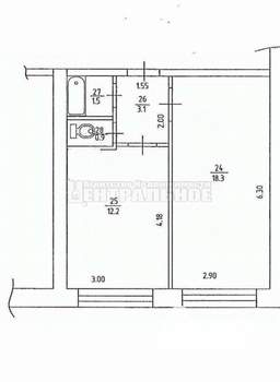 1-к квартира, вторичка, 36м2, 2/5 этаж