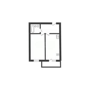 1-к квартира, строящийся дом, 41м2, 4/10 этаж