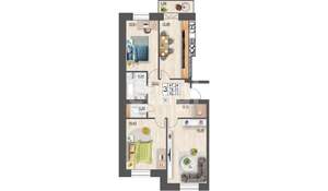 3-к квартира, вторичка, 68м2, 2/10 этаж