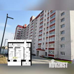 2-к квартира, вторичка, 62м2, 1/10 этаж