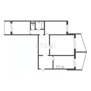 3-к квартира, вторичка, 91м2, 2/10 этаж