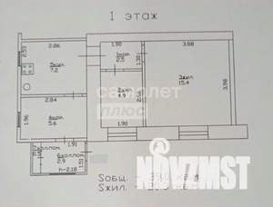 2-к квартира, вторичка, 39м2, 1/1 этаж