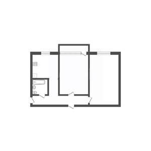 2-к квартира, вторичка, 43м2, 2/5 этаж