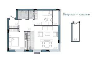 3-к квартира, строящийся дом, 70м2, 9/14 этаж