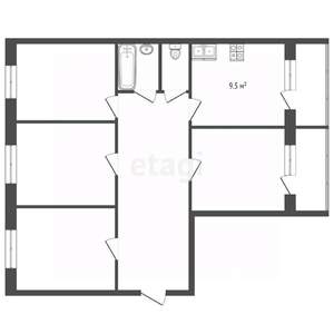 4-к квартира, вторичка, 85м2, 4/10 этаж