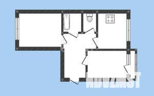 2-к квартира, вторичка, 55м2, 3/5 этаж