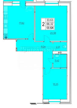 2-к квартира, вторичка, 69м2, 3/5 этаж