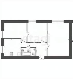 3-к квартира, вторичка, 66м2, 2/5 этаж