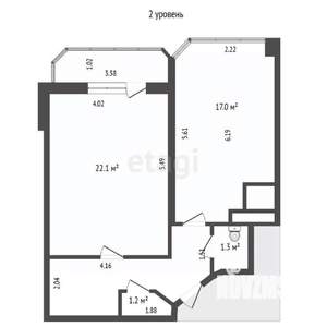 3-к квартира, вторичка, 104м2, 6/7 этаж