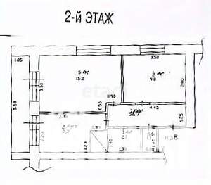 2-к квартира, вторичка, 42м2, 2/2 этаж