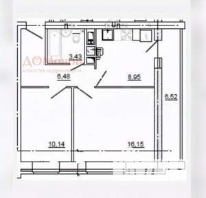 2-к квартира, вторичка, 54м2, 6/10 этаж