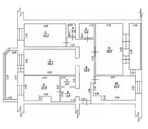 4-к квартира, вторичка, 98м2, 9/10 этаж