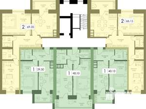 1-к квартира, вторичка, 48м2, 5/10 этаж
