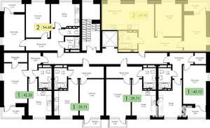 2-к квартира, вторичка, 70м2, 4/6 этаж