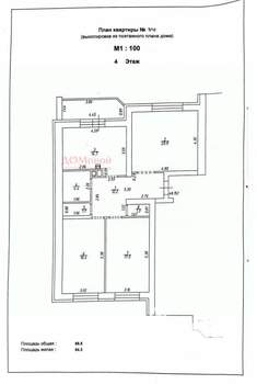 3-к квартира, вторичка, 89м2, 4/7 этаж