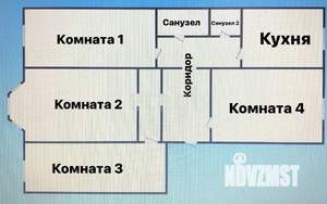4-к квартира, вторичка, 99м2, 2/3 этаж