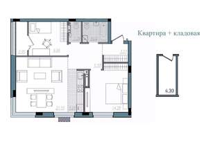 3-к квартира, строящийся дом, 70м2, 2/14 этаж