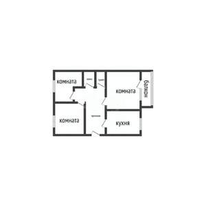 3-к квартира, вторичка, 63м2, 5/5 этаж