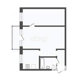 2-к квартира, вторичка, 43м2, 5/5 этаж